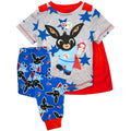 Gris - Bleu - Rouge - Front - Bing Bunny - Ensemble de pyjama long - Garçon