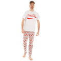 Blanc - Gris - Rouge - Back - Coca-Cola - Ensemble de pyjama - Homme