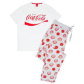 Blanc - Gris - Rouge - Front - Coca-Cola - Ensemble de pyjama - Homme