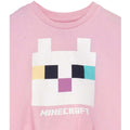 Rose - Blanc - Side - Minecraft - T-shirt - Fille