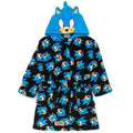 Noir - Bleu - Front - Sonic The Hedgehog - Peignoir - Enfant