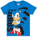 Bleu - Noir - Front - Sonic The Hedgehog - T-shirt - Garçon