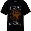 Noir - Orange foncé - Front - House Of The Dragon - T-shirt - Homme