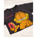 Noir - Orange - Close up - Garfield - T-shirt court - Fille