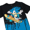 Noir - Bleu - Back - Sonic The Hedgehog - T-shirt - Enfant