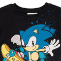 Noir - Bleu - Side - Sonic The Hedgehog - T-shirt - Enfant