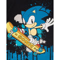 Noir - Bleu - Close up - Sonic The Hedgehog - T-shirt - Enfant