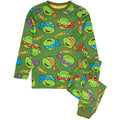 Vert - Front - Teenage Mutant Ninja Turtles - Ensemble de pyjama long - Enfant