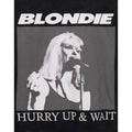 Noir - Blanc - Pack Shot - Blondie - T-shirt HURRY UP & WAIT - Adulte