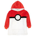 Rouge - Blanc - Noir - Front - Pokemon - Sweat à capuche couverture - Enfant