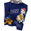 Bleu marine - Gris - Back - Paw Patrol - Poncho de bain - Enfant
