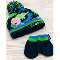 Bleu - Vert - Close up - Peppa Pig - Ensemble bonnet et gants - Enfant