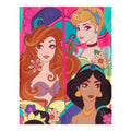 Rose - Bleu - Back - Disney Princess - Grenouillère - Fille