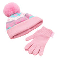 Rose - Blanc - Bleu - Back - Barbie - Ensemble bonnets et gants - Fille