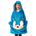 Bleu - Side - Sonic The Hedgehog - Sweat à capuche couverture - Garçon