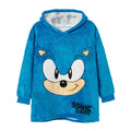Bleu - Front - Sonic The Hedgehog - Sweat à capuche couverture - Garçon