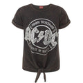 Gris - Front - AC-DC - T-shirt HIGH VOLTAGE - Fille