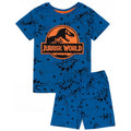 Bleu - Front - Jurassic World - Ensemble de pyjama court - Garçon