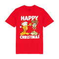 Rouge - Front - Garfield - T-shirt HAPPY CHRISTMAS - Homme