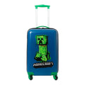 Bleu marine - Vert - Front - Minecraft - Bagage à main à roulettes