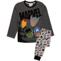 Noir - Gris - Front - Marvel Avengers - Ensemble de pyjama - Garçon