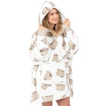 Blanc - Side - Pusheen - Sweat à capuche couverture - Femme