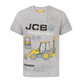 Gris chiné - Front - JCB - T-shirt - Enfant