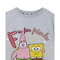 Gris chiné - Back - SpongeBob SquarePants - T-shirt F IS FOR FRIENDS - Fille