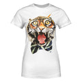 Blanc - Front - Goodie Two Sleeves - T-shirt BRAINGAL TIGER - Femme