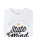 Blanc - Back - Yellowstone - T-shirt BETH DUTTON STATE OF MIND - Femme