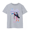 Gris chiné - Front - Barbie - T-shirt MERRY & BRIGHT - Fille
