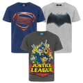 Charbon - Gris - Bleu marine - Front - Justice League - T-shirts - Garçon
