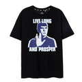 Noir - Front - Star Trek - T-shirt LIVE LONG AND PROSPER - Homme