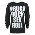 Noir - Blanc - Front - Kill Brand - Sweat DRUGS AND ROCK - Femme