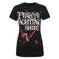 Noir - Front - Goodie Two Sleeves - T-shirt PIRATE FIGHTING - Femme