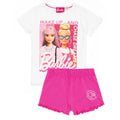 Rose - Blanc - Front - Barbie - Ensemble de pyjama court - Fille