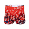 Rouge - Blanc - Front - OddBalls - Boxer - Homme