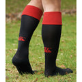 Noir-Rouge - Side - Canterbury - Chaussettes de rugby - Homme