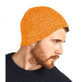 Orange fluo - Side - Beechfield - Bonnet tricoté uni
