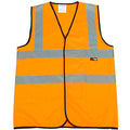 Orange fluo - Back - Warrior - Gilet de sécurité haute visibilité - Adulte unisexe
