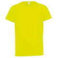 Jaune néon - Front - SOLS - T-shirt de sport uni - Enfant unisexe