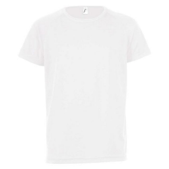 Blanc - Front - SOLS - T-shirt de sport uni - Enfant unisexe