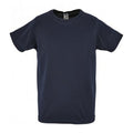 Bleu marine - Front - SOLS - T-shirt de sport uni - Enfant unisexe