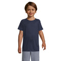 Bleu marine - Back - SOLS - T-shirt de sport uni - Enfant unisexe