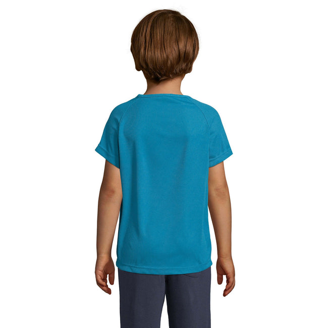 Eau - Side - SOLS - T-shirt de sport uni - Enfant unisexe