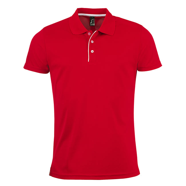 Rouge - Front - SOLS - Polo sport - Homme