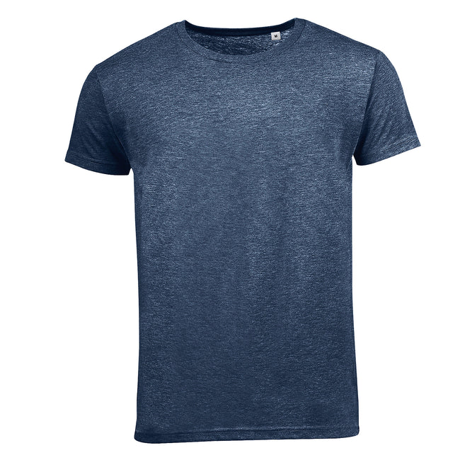 Bleu marine chiné - Front - SOLS - T-shirt à manches courtes - Homme