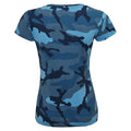 Bleu - Back - SOLS - T-shirt à motif camouflage - Femme