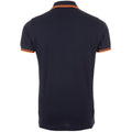 Bleu marine-orange - Back - SOLS - Polo manches courtes PASADENA - Homme
