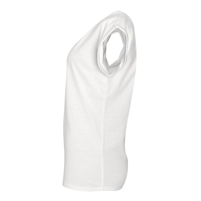 Blanc - Side - SOLS - T-shirt manches courtes MELBA - Femme